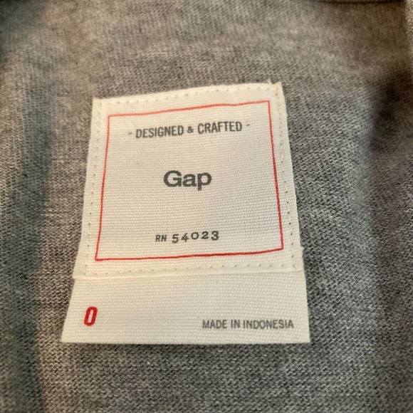 Gap Jacket Womens Sz 0 Heather Gray White Stripe Cotton Knit Stretch‎ - Picture 5 of 8